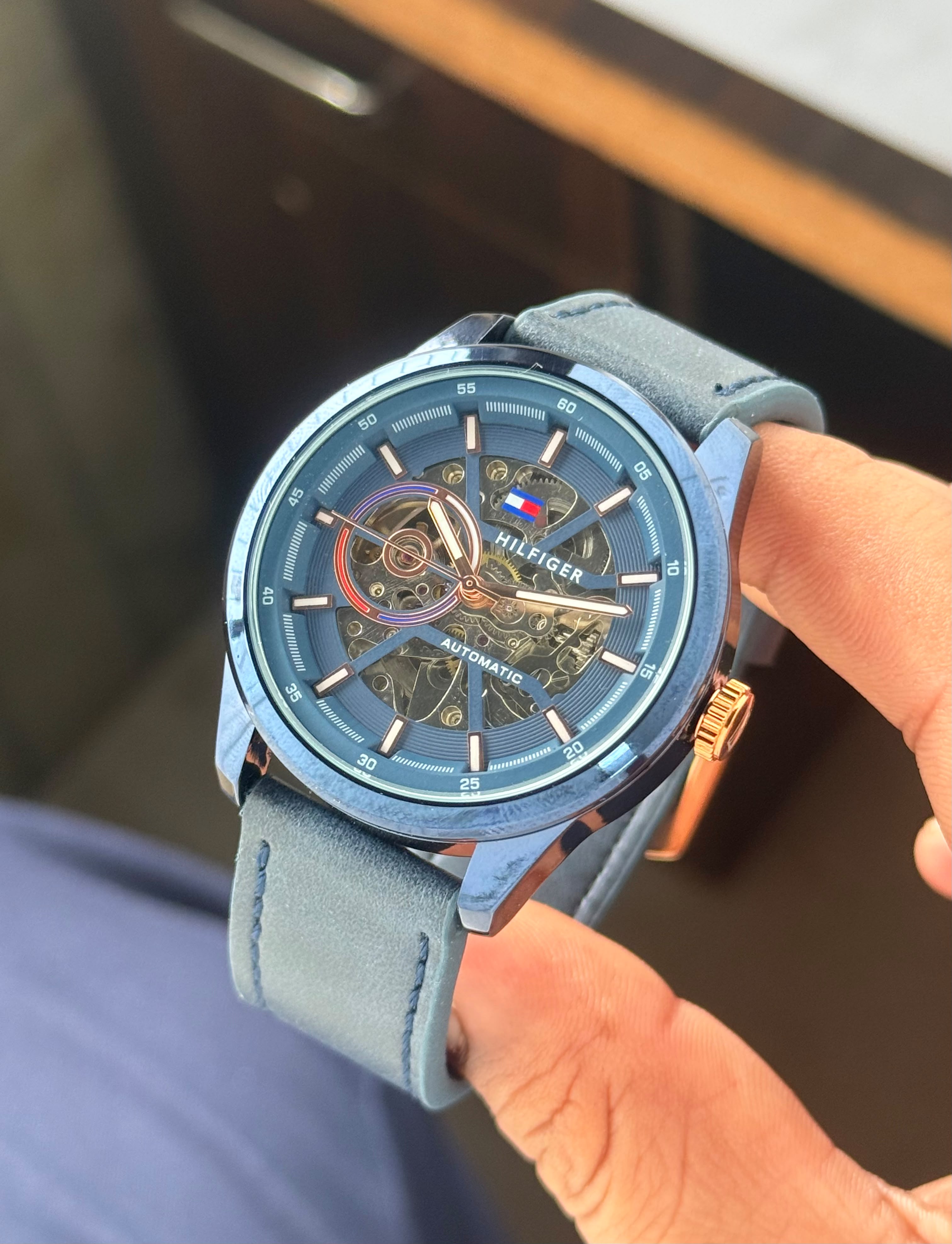 Tommy Hilfiger Skeleton Modern Automatic Blue