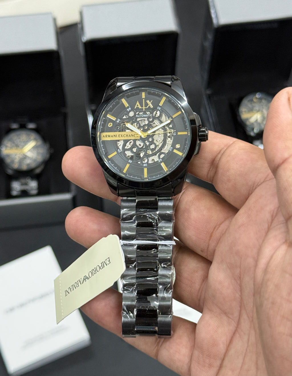 Armani Exchange Hampton Back Open Automatic Machinery Live
