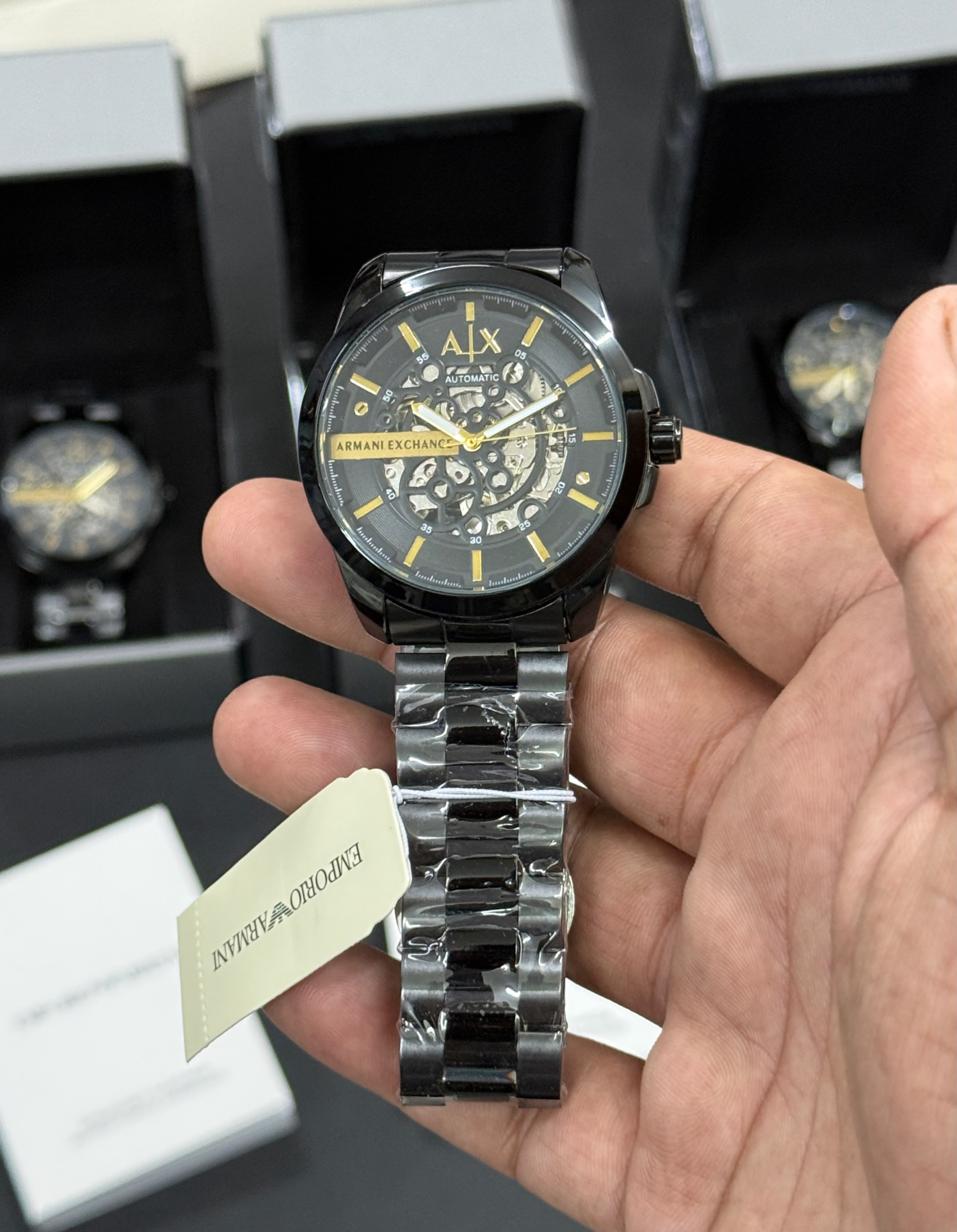 Armani Exchange Hampton Back Open Automatic Machinery Live