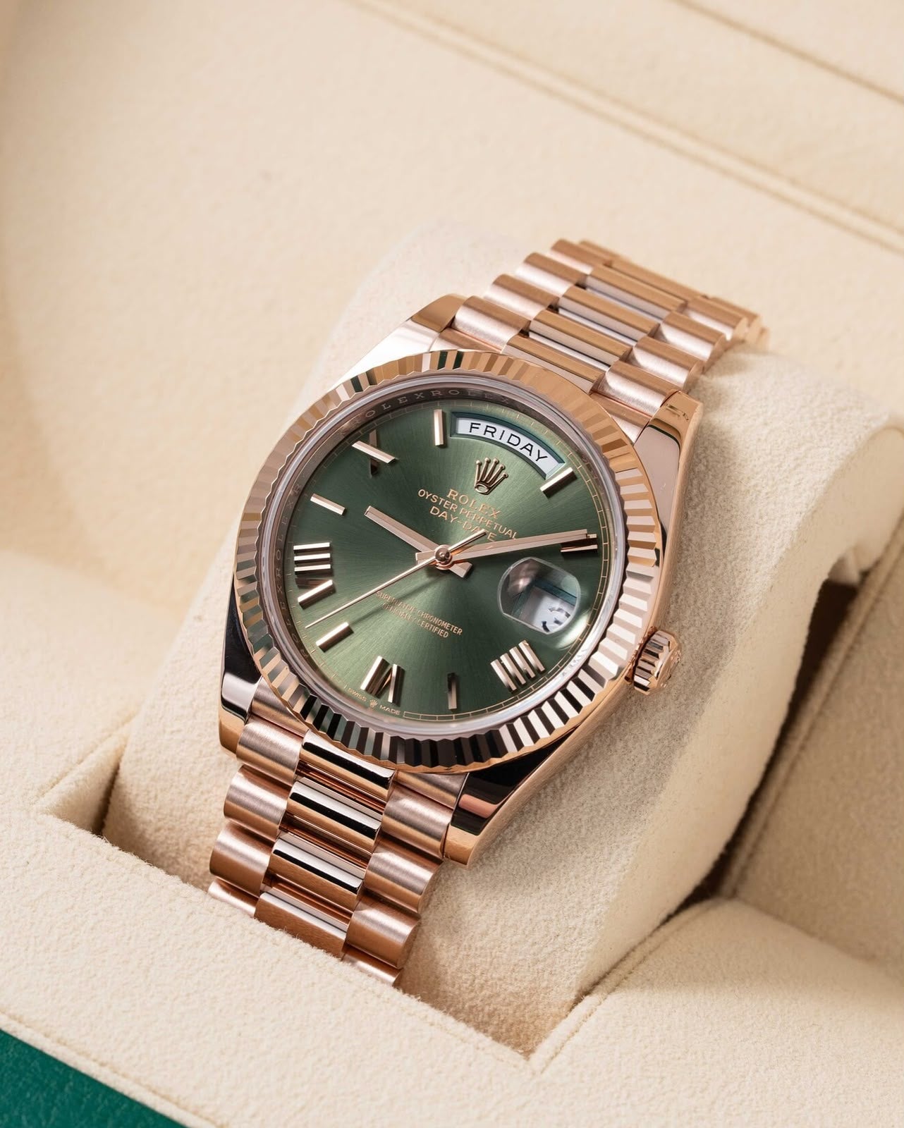 Rolex Day-Date 40 | Olive Green Prestige Edition