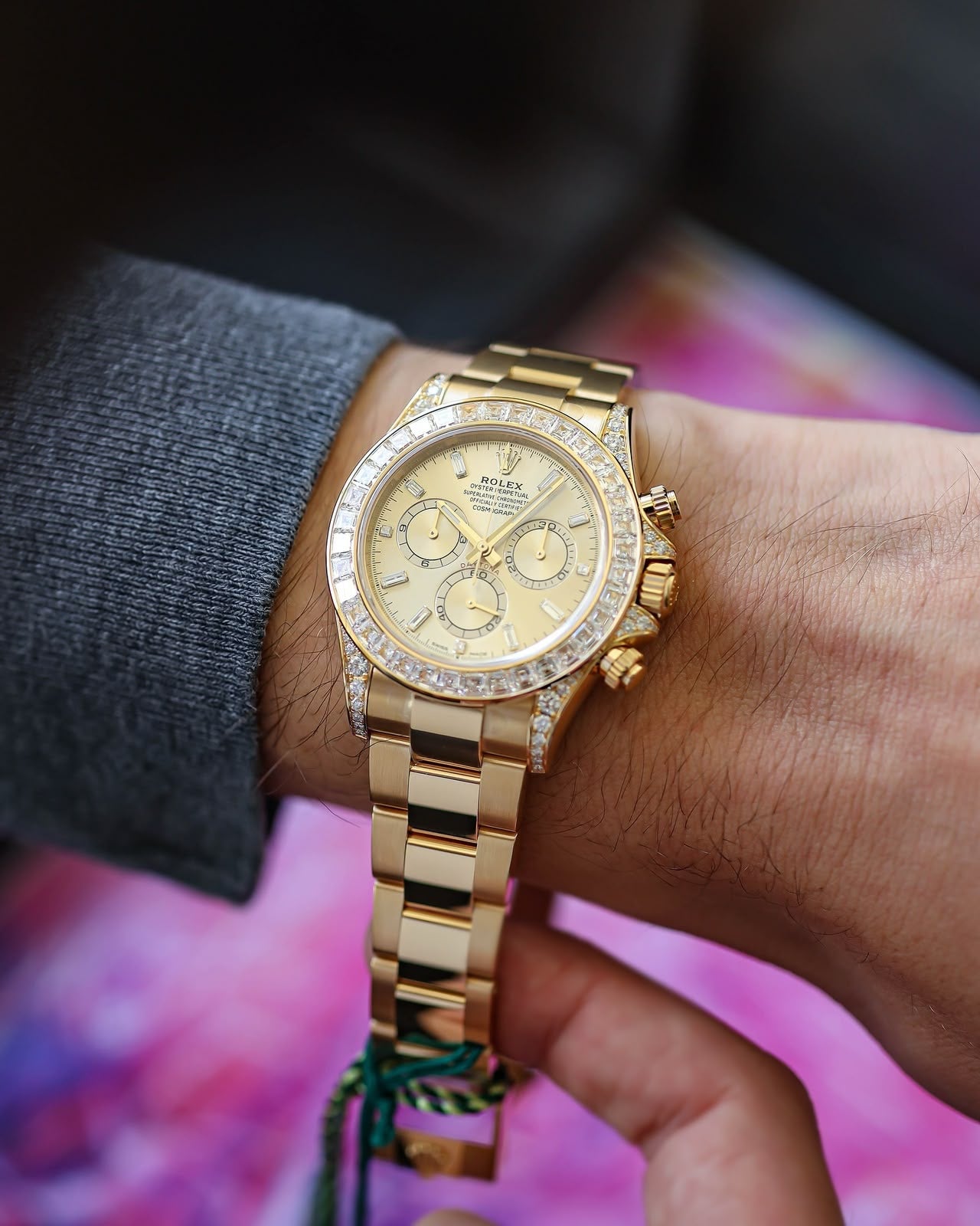 Rolex Cosmograph Daytona Everose Gold – Diamond Baguette Bezel (Ice Dial)