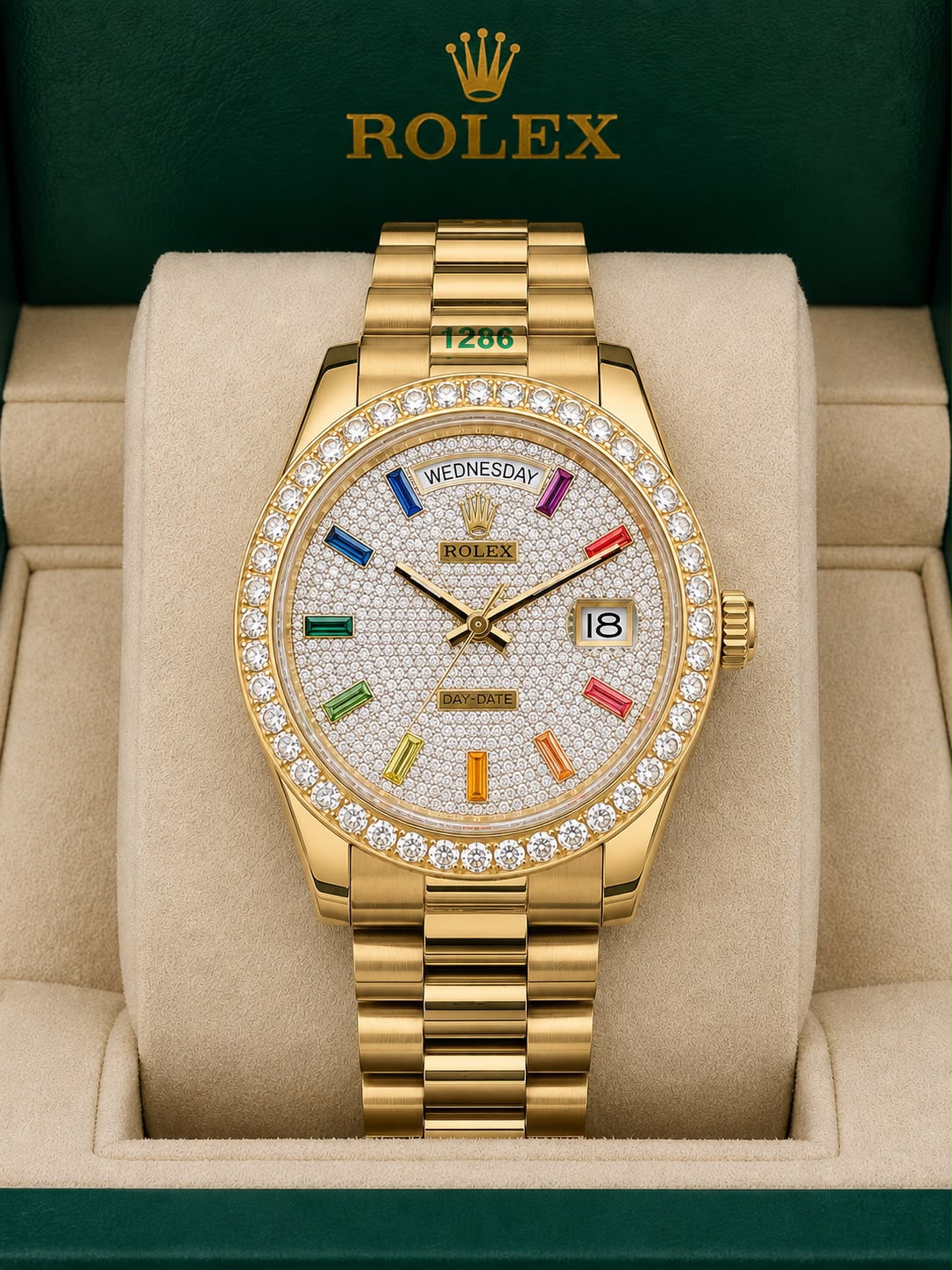 Rolex Day-Date 40 Oyster, Yellow Gold and Diamonds M228349RBR-0030