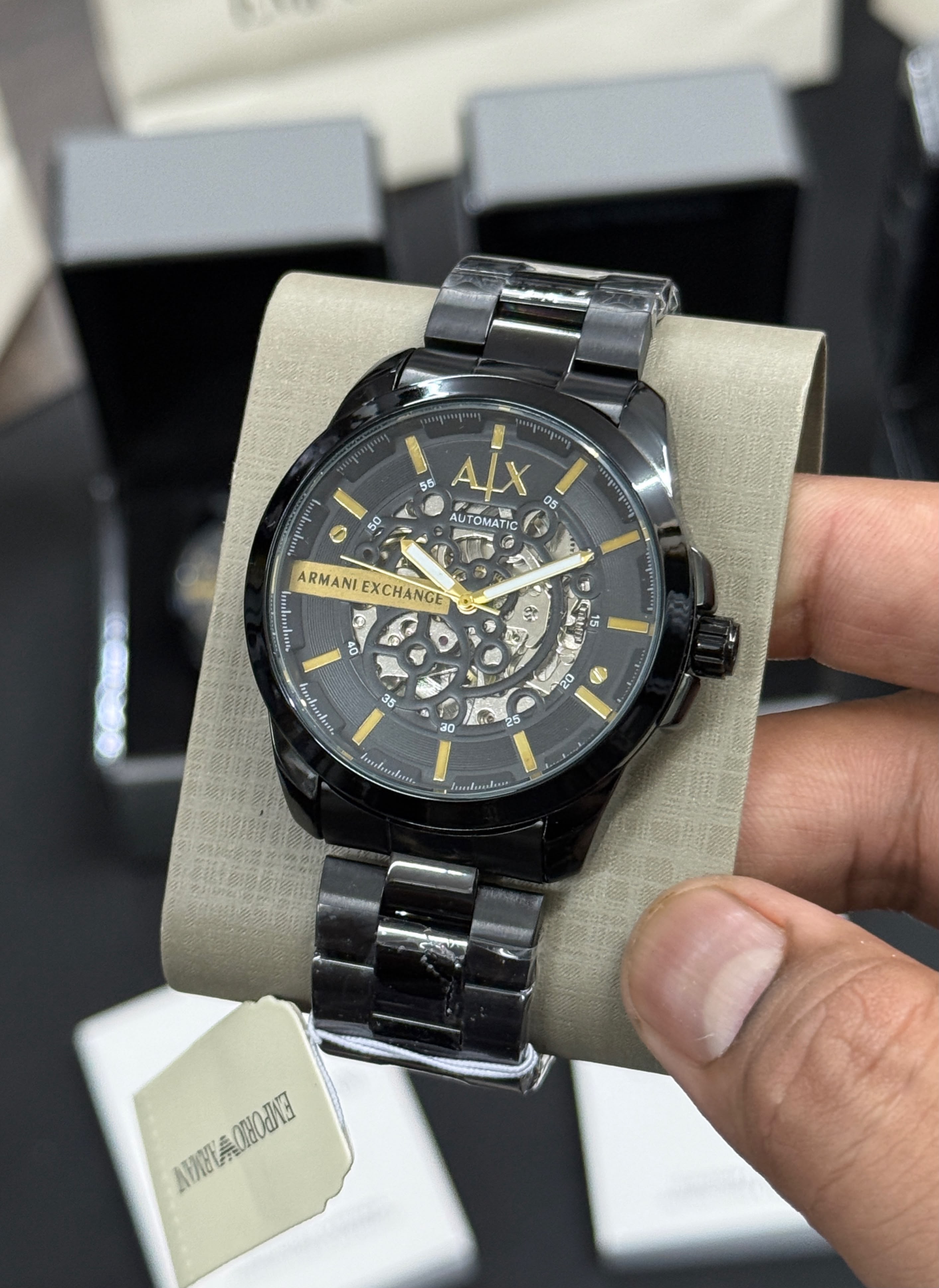 Armani Exchange Hampton Back Open Automatic Machinery Live