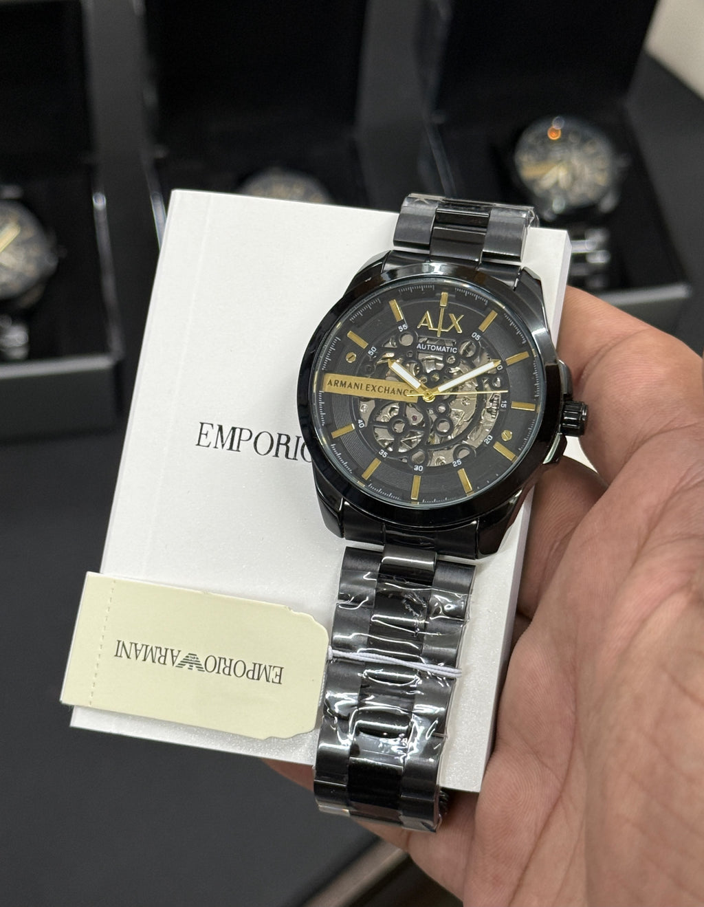 Armani Exchange Hampton Back Open Automatic Machinery Live