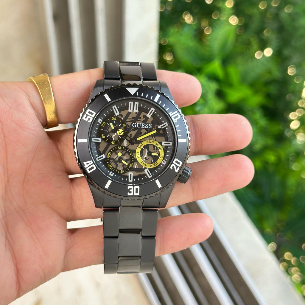 GUESS MEN'S BLACK MULTI-FUNCTION WATCH -GW0488G3