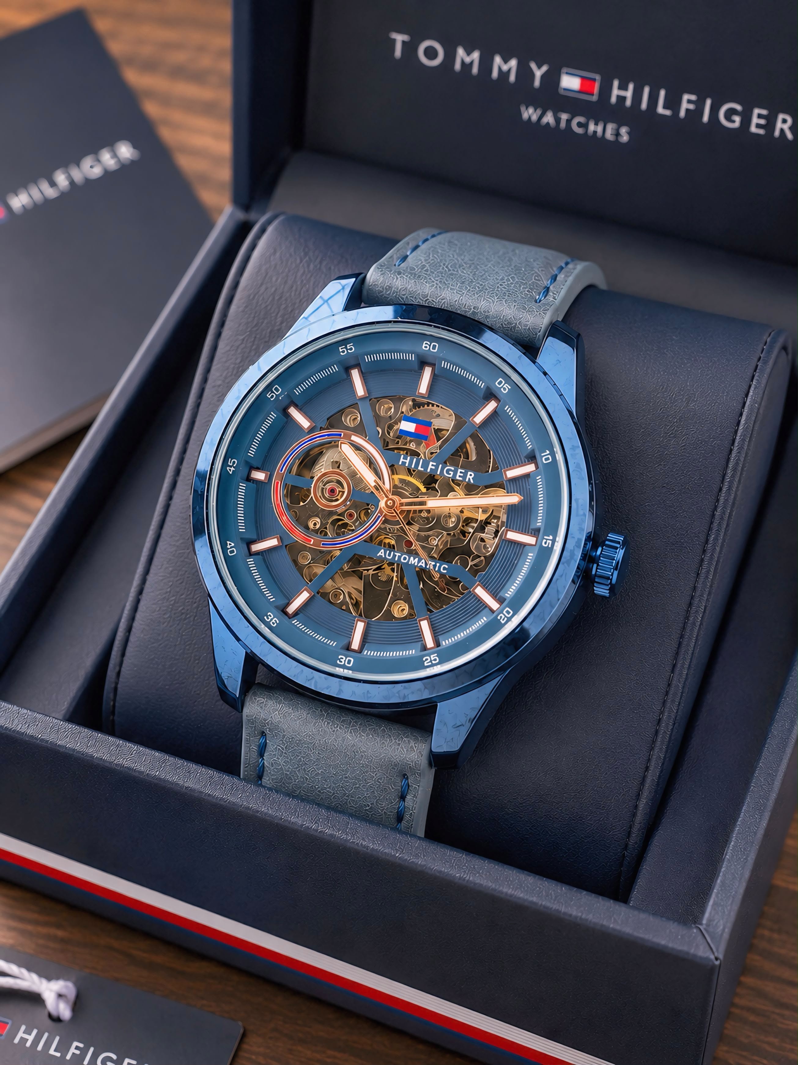 Tommy Hilfiger Skeleton Modern Automatic Blue