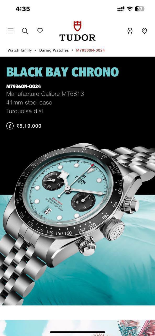 BLACK BAY CHRONO (Turquoise dial)