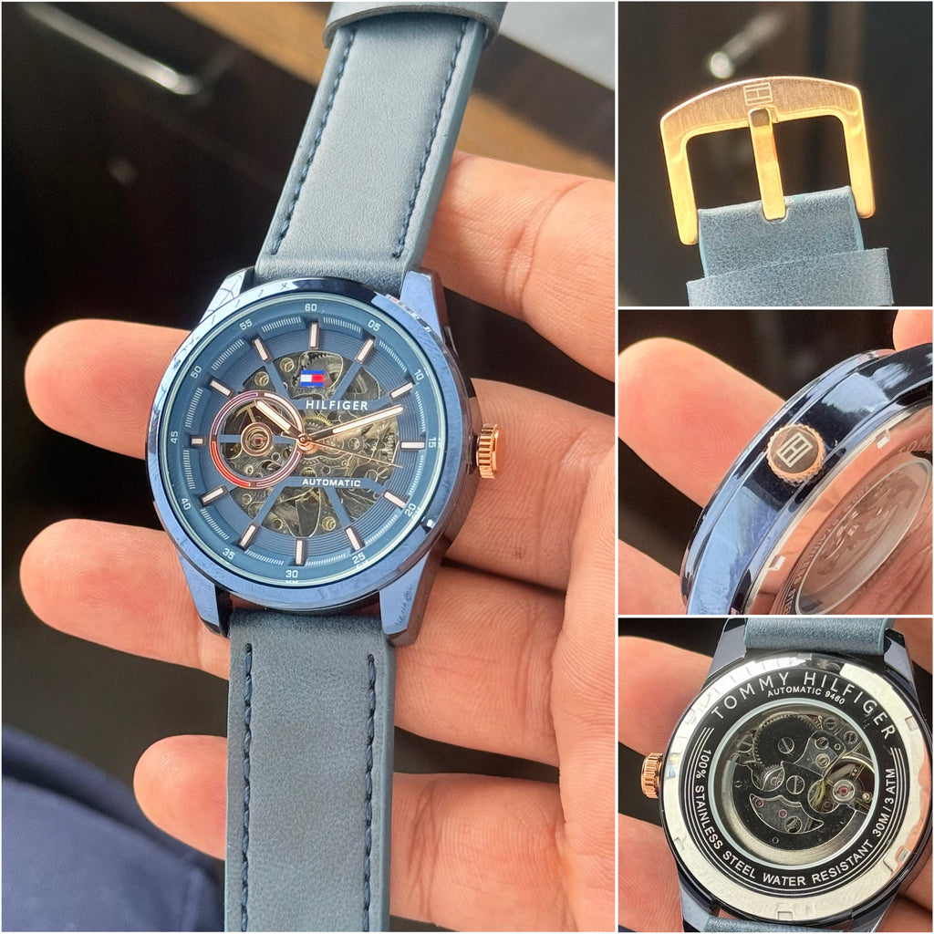 Tommy Hilfiger Skeleton Modern Automatic Blue