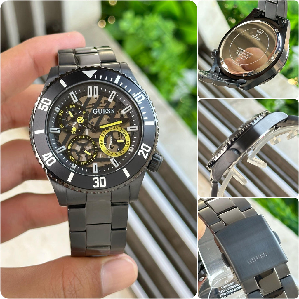 GUESS MEN'S BLACK MULTI-FUNCTION WATCH -GW0488G3