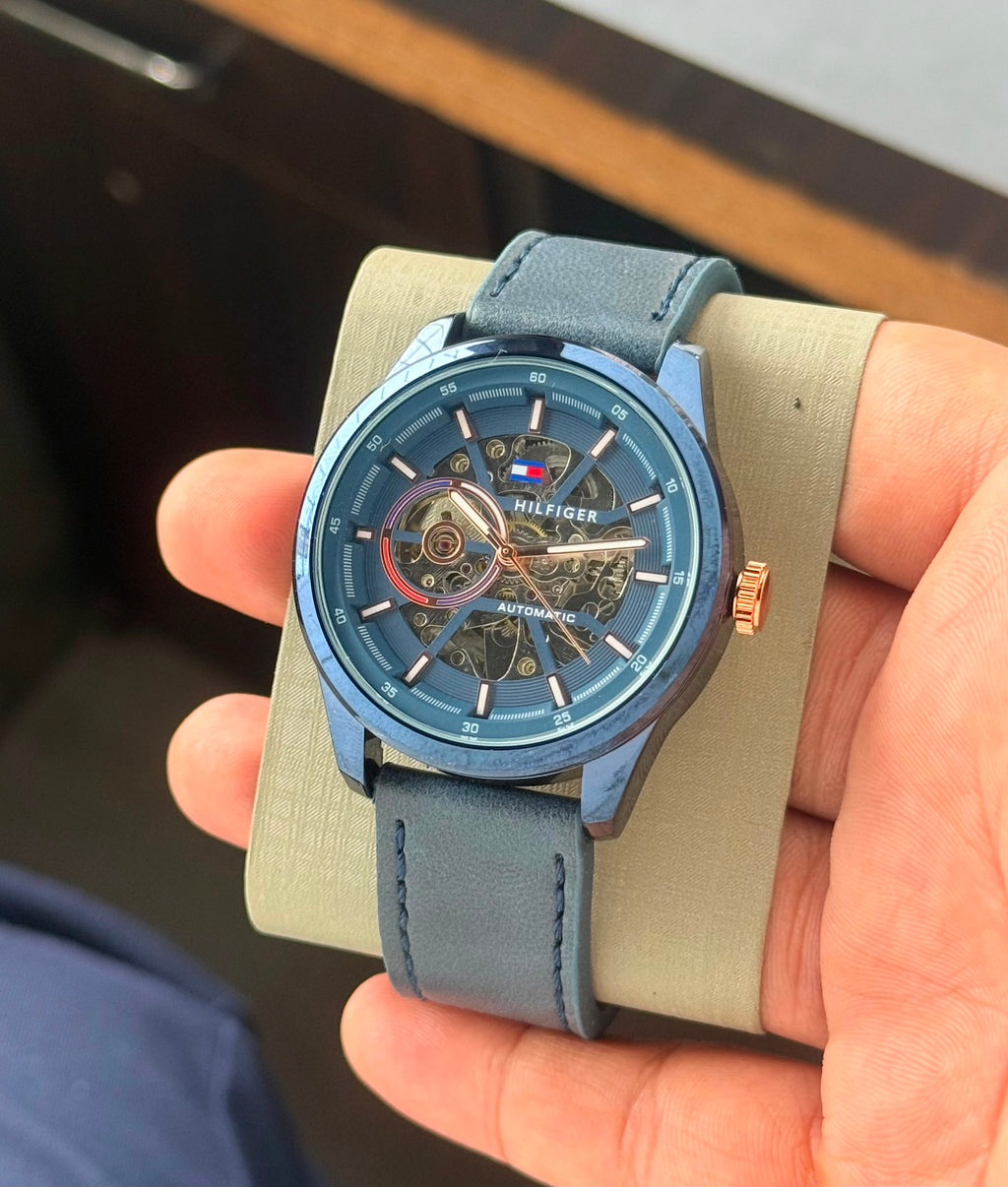 Tommy Hilfiger Skeleton Modern Automatic Blue