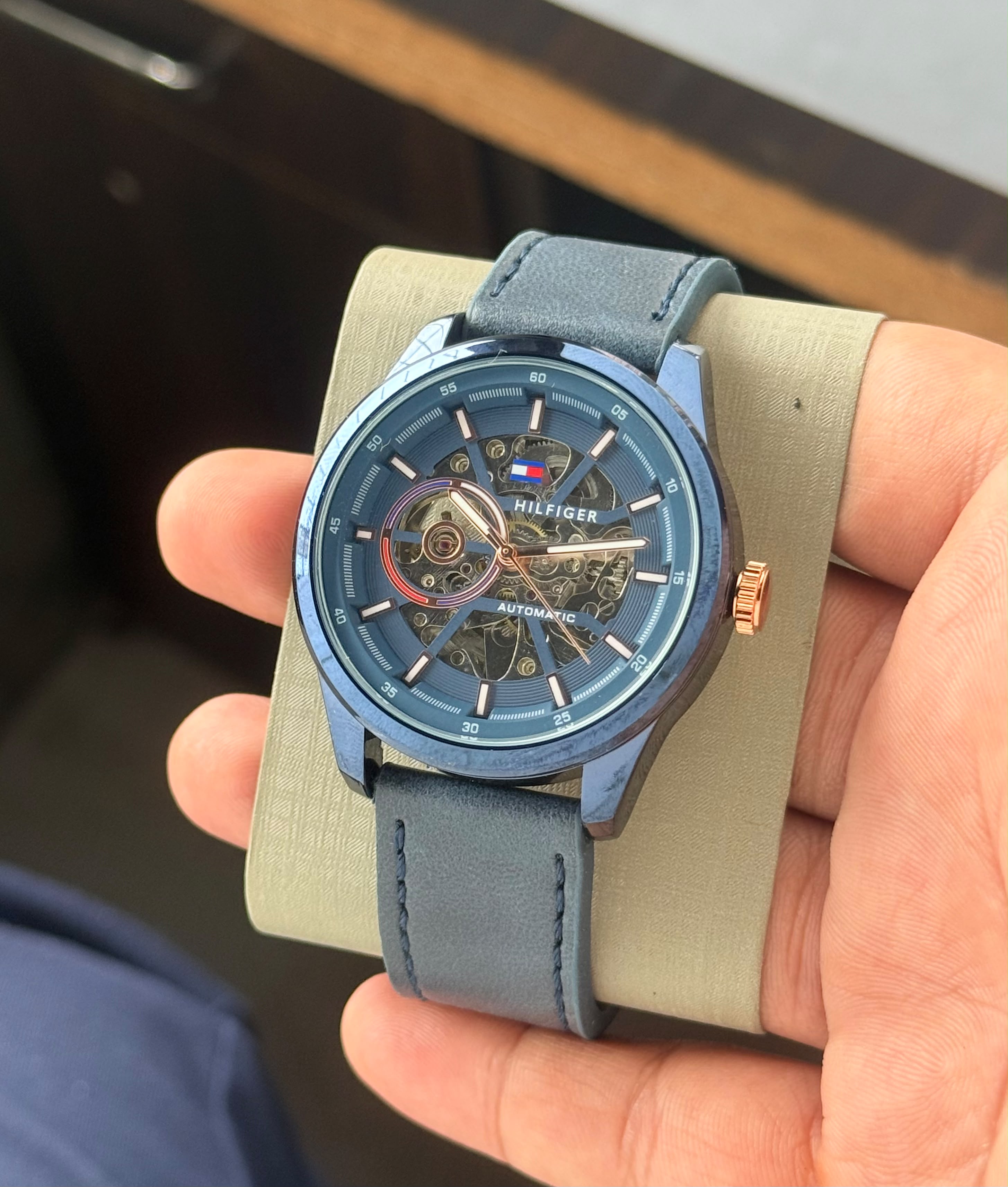 Tommy Hilfiger Skeleton Modern Automatic Blue