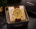 FOSSIL CHRONOGRAPH Golden Dial Analog