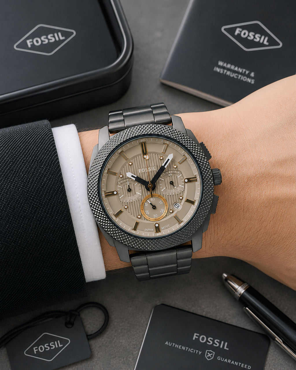 Fossil Machine Chronograph Analog Matte-Grey