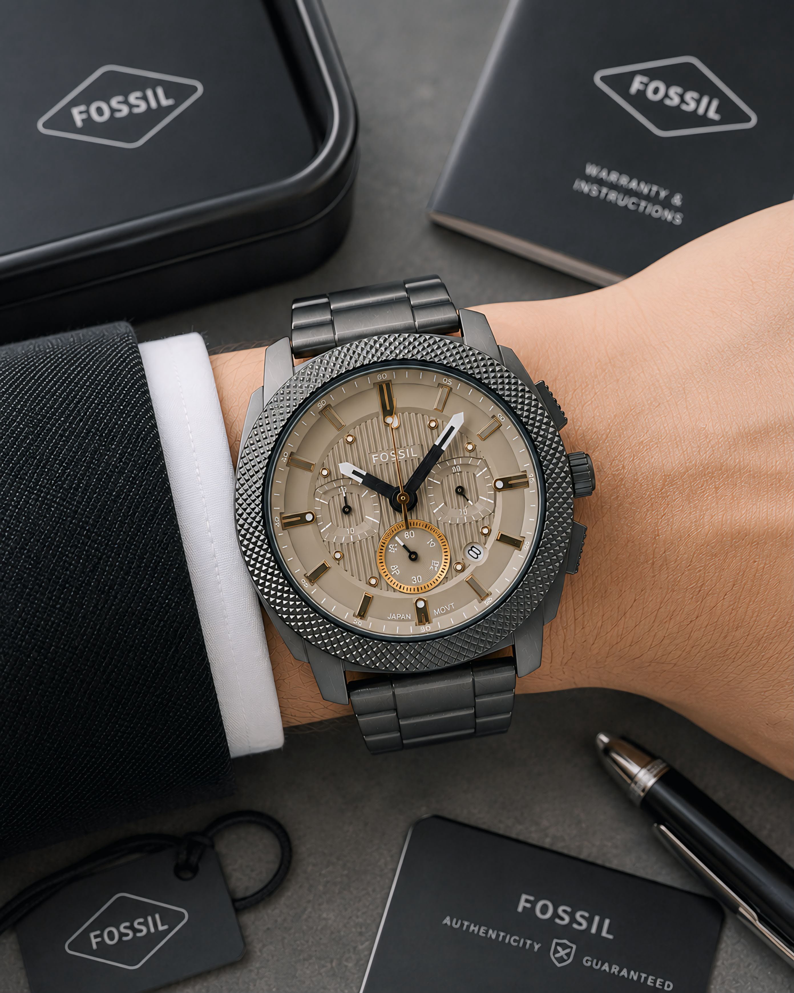 Fossil Machine Chronograph Analog Matte-Grey