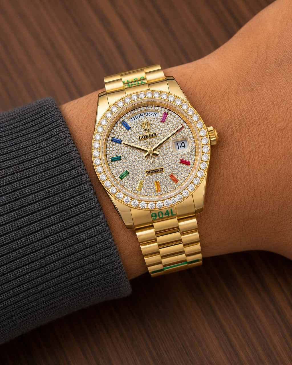 Rolex Day-Date 40 Oyster, Yellow Gold and Diamonds M228349RBR-0030
