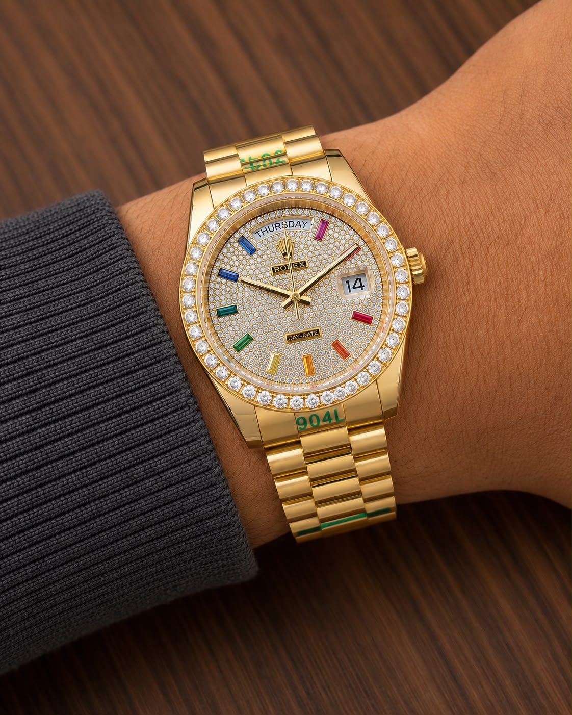 Rolex Day-Date 40 Oyster, Yellow Gold and Diamonds M228349RBR-0030