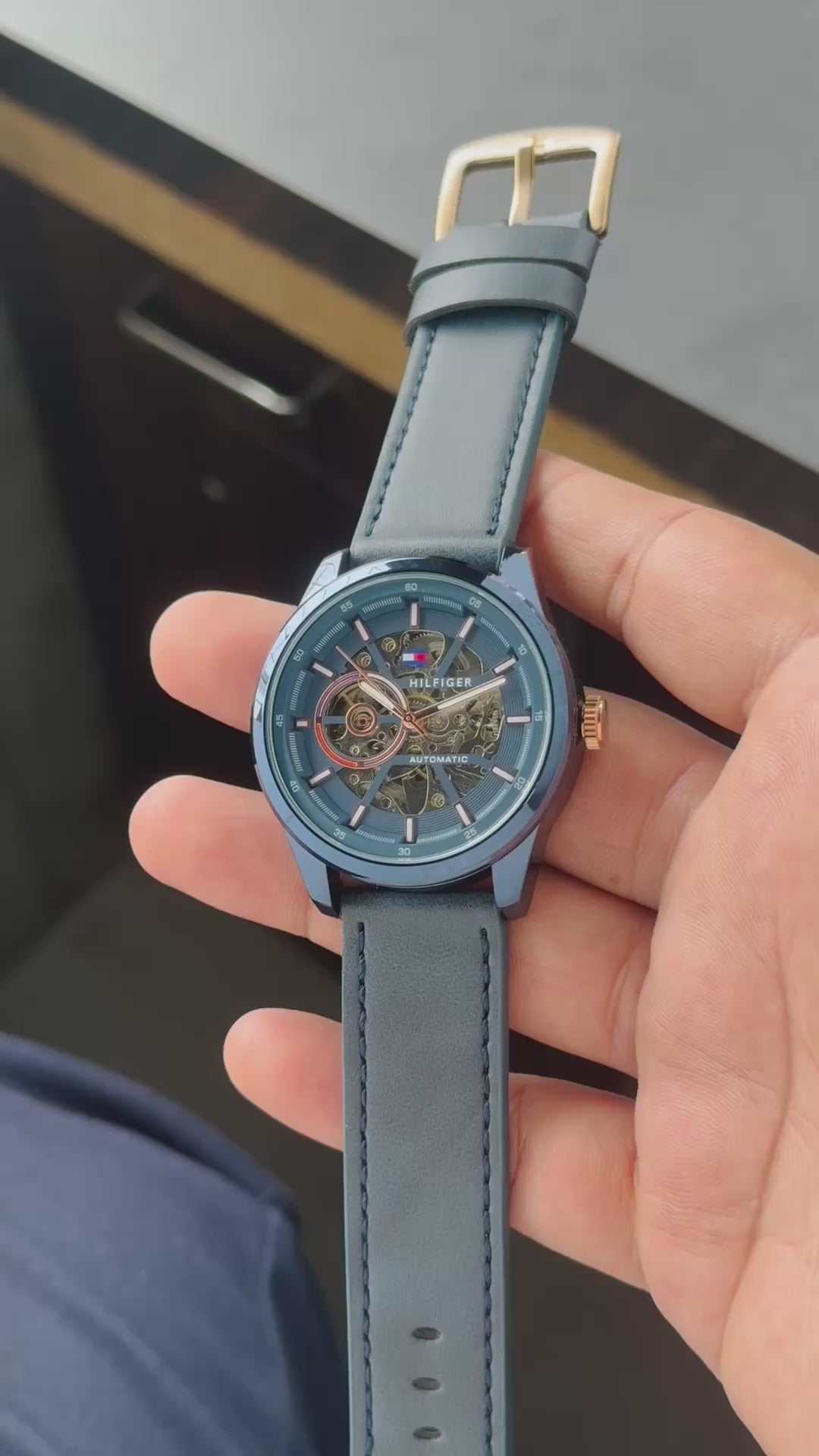 Tommy Hilfiger Skeleton Modern Automatic Blue